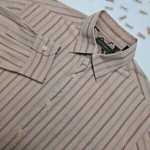 Joseph Abboud Mens Striped Button Up Casual Shirt - M/M‎ Cotton